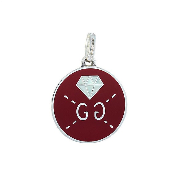 GucciGhost Sterling Silver & Enamel Diamond Charm - Picture 5 of 14